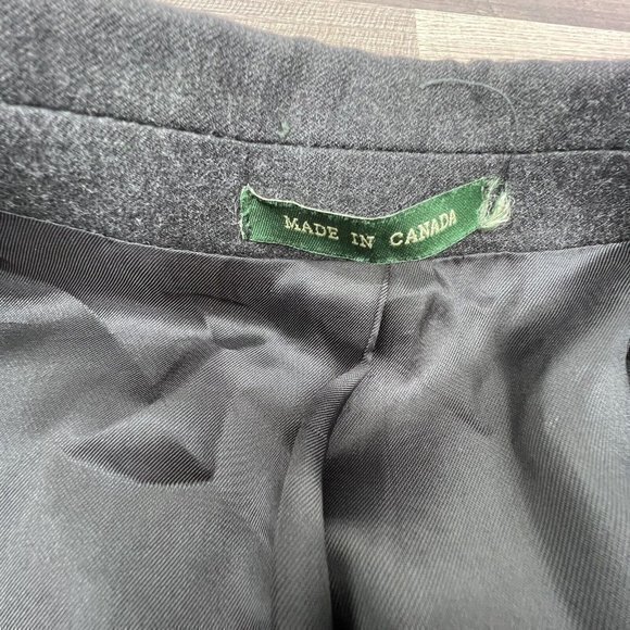 Lauren Ralph Lauren Blazer Men 42R Charcoal Gray Wool‎ Sport Coat Vintage 1998 - Picture 3 of 10